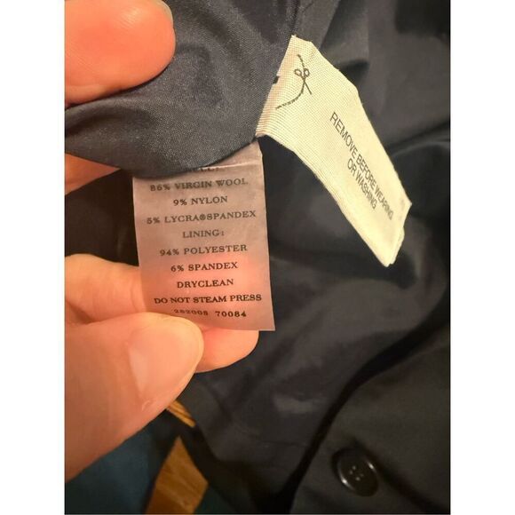 Ann Taylor Gray Wool Blend One Button Notch Lapel Blazer Jacket Size 4 - Picture 5 of 5